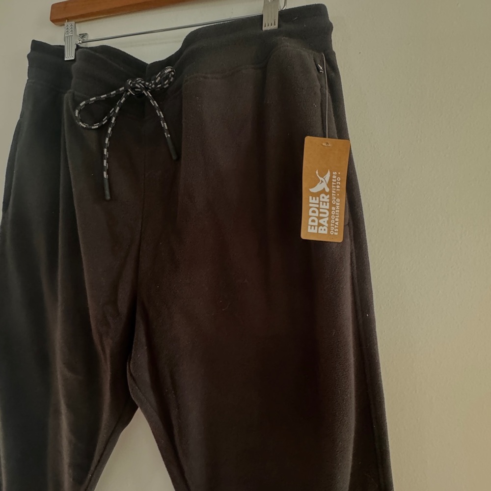 NWT- Eddie Bauer Black Fleece Joggers - Picture 2 of 6